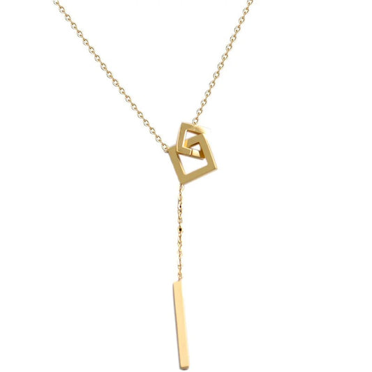 Geometric Drop Necklace