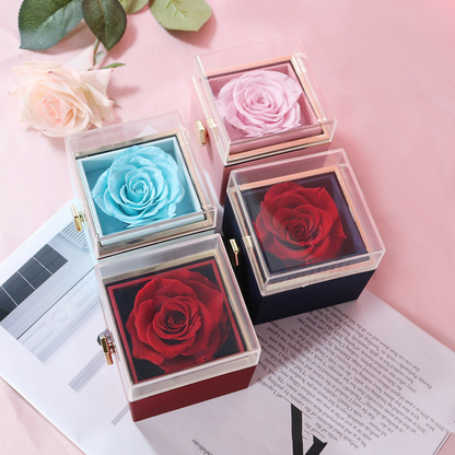 Rose Box & Heart Necklace