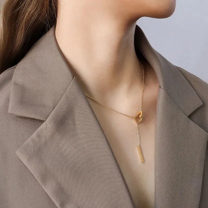 Geometric Drop Necklace